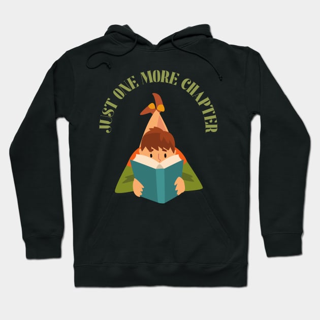 Little brother big brother reading book Just one more chapter I Love Books Bookoholic Hoodie by BoogieCreates